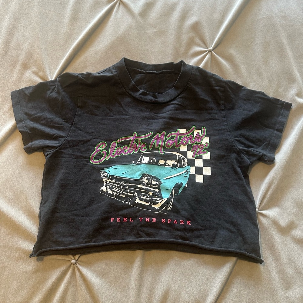 John Galt Electric Motors cropped t-shirt